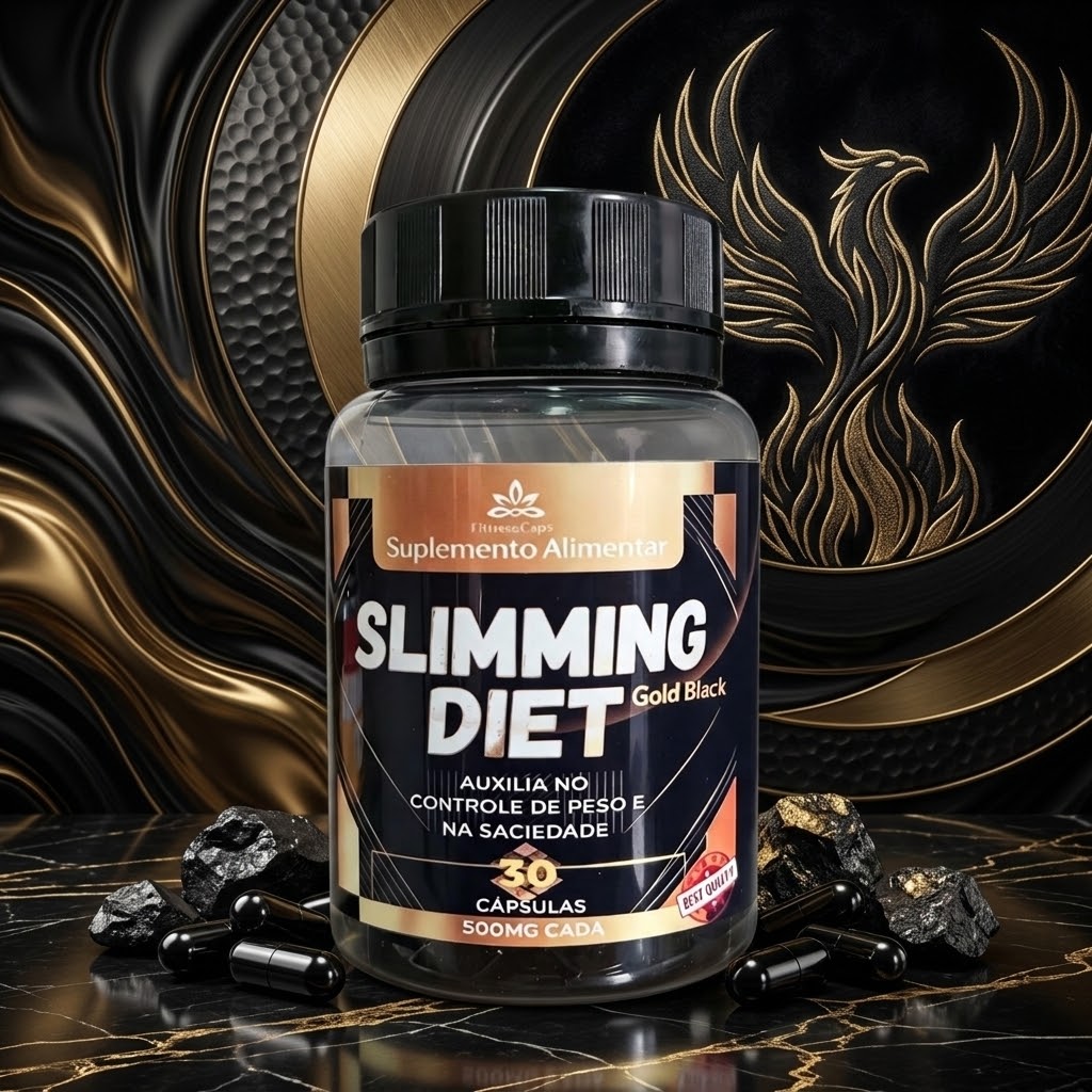 Slimmg Diet Gold Black 30 Cápsulas Premium Controle de Peso e Saciedade