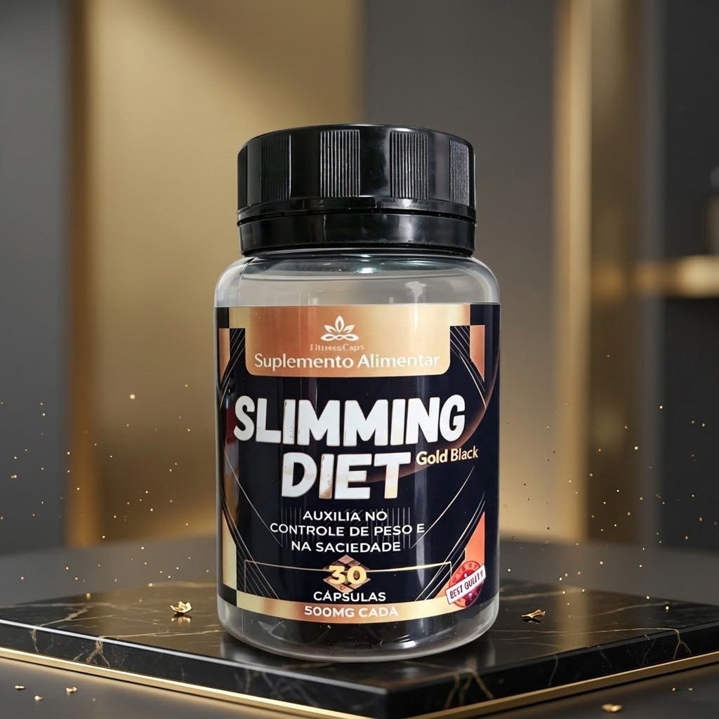Slimmg Diet Gold Black 30 Cápsulas Premium Controle de Peso e Saciedade