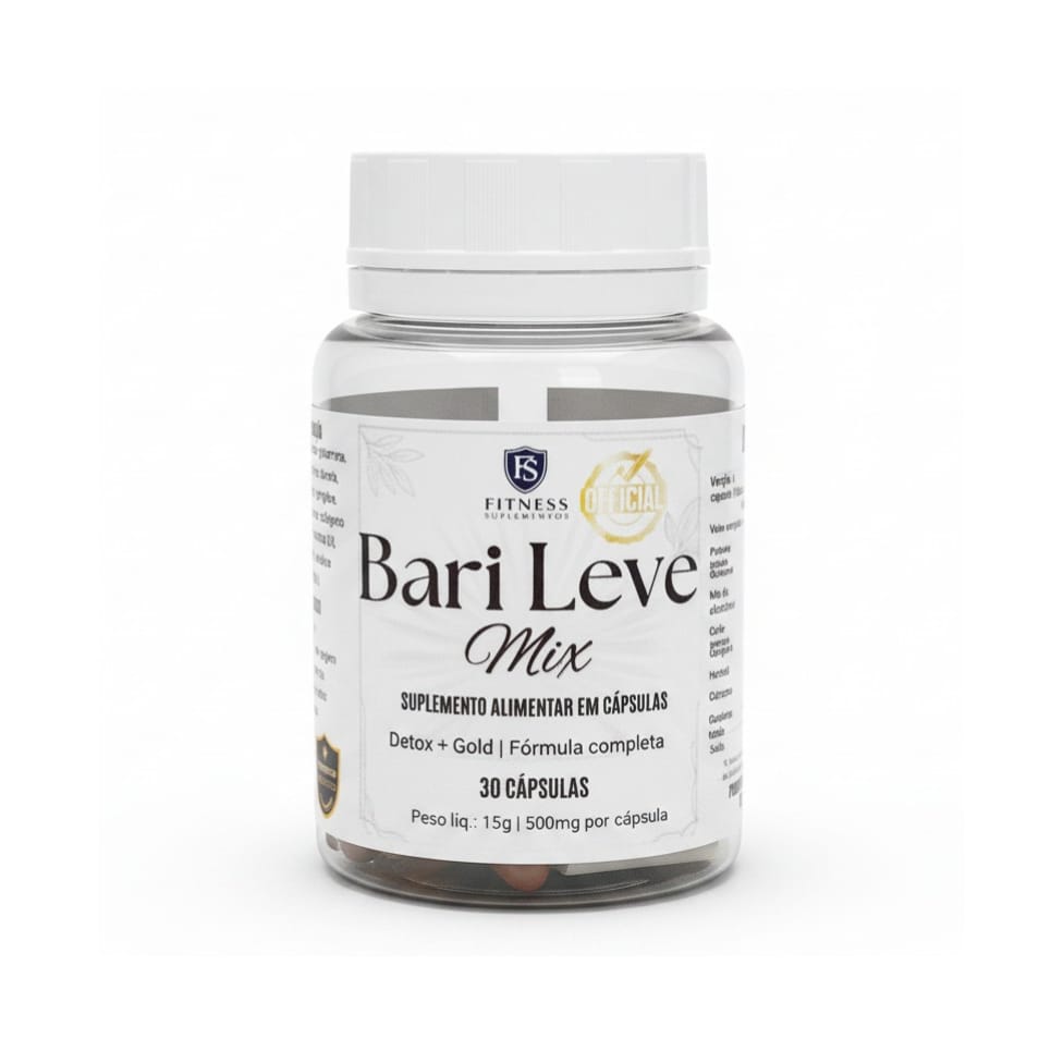Bari Leve Mix - Gold + Detox - 30 Cápsulas Emagrecedoras Controle de Peso