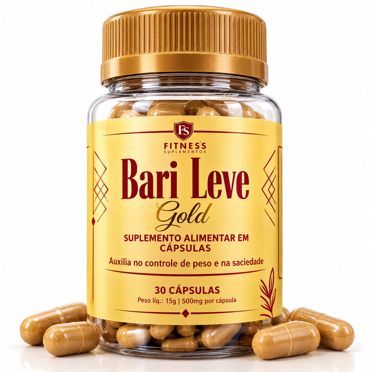 Bari Leve Gold Slimming Capsules 30 Premium Capsules Powerful Appetite Suppressant