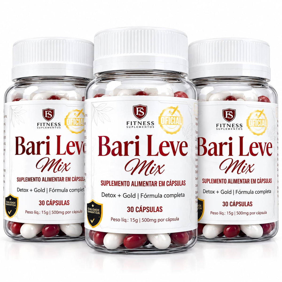 KIT BARI LEVE MIX 3 FRASCOS 90 DIAS MAIS CONTROLE DE PESO SAUDÁVEL
