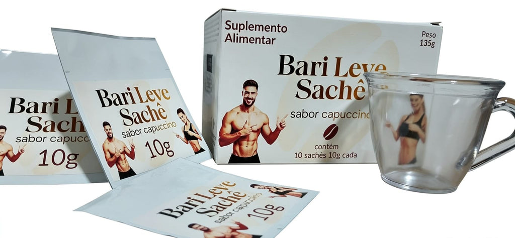Bari leve Sachê 10g Sabor Capuccino Caixa com 10 unidades Controle de Peso e Saciedade