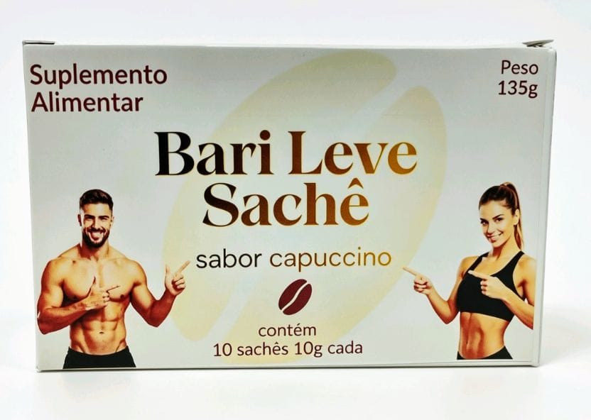 Bari leve Sachê 10g Sabor Capuccino Caixa com 10 unidades Controle de Peso e Saciedade