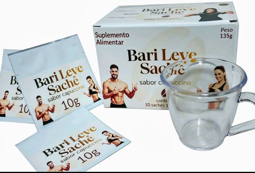 Bari leve Sachê 10g Sabor Capuccino Caixa com 10 unidades Controle de Peso e Saciedade