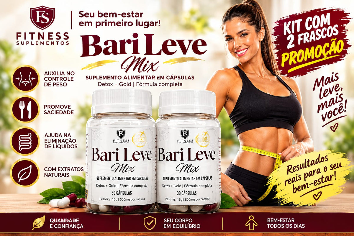 Bari Leve Mix - Gold + Detox - 30 Weight Loss Capsules Weight Control