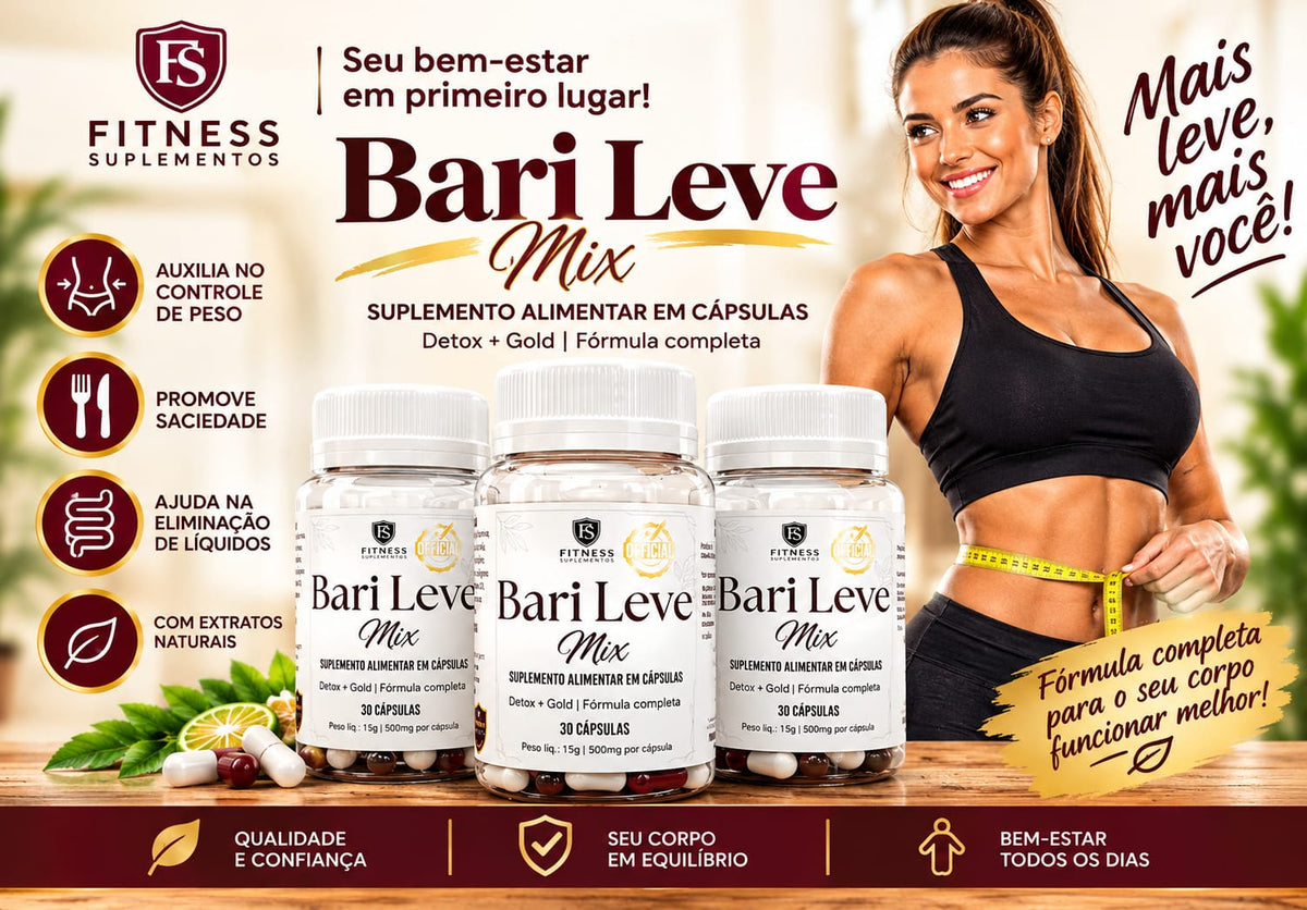 KIT BARI LEVE MIX 3 FRASCOS 90 DIAS MAIS CONTROLE DE PESO SAUDÁVEL