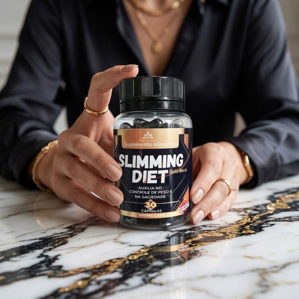 Slimmg Diet Gold Black 30 Cápsulas Premium Controle de Peso e Saciedade